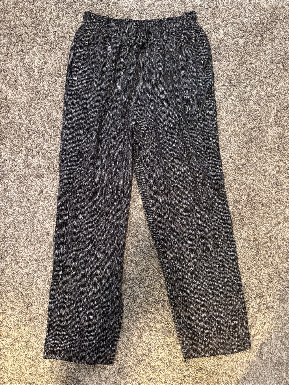 Alfred Dunner Black & Gray Knit Drawstring Joggers